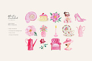 Pink Watercolor Clipart Collection, a Decorative Illustration by Patishop Art (Thumbnail 8 of 8)