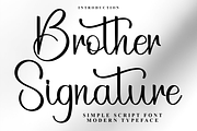 Brother Signature, a Handwritten Font by FreshTypeINK (Thumbnail 1 of 8)