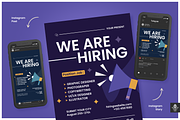 We Are Hiring Flyer Set, a Flyer Template by SquidPixey (Thumbnail 1 of 6)
