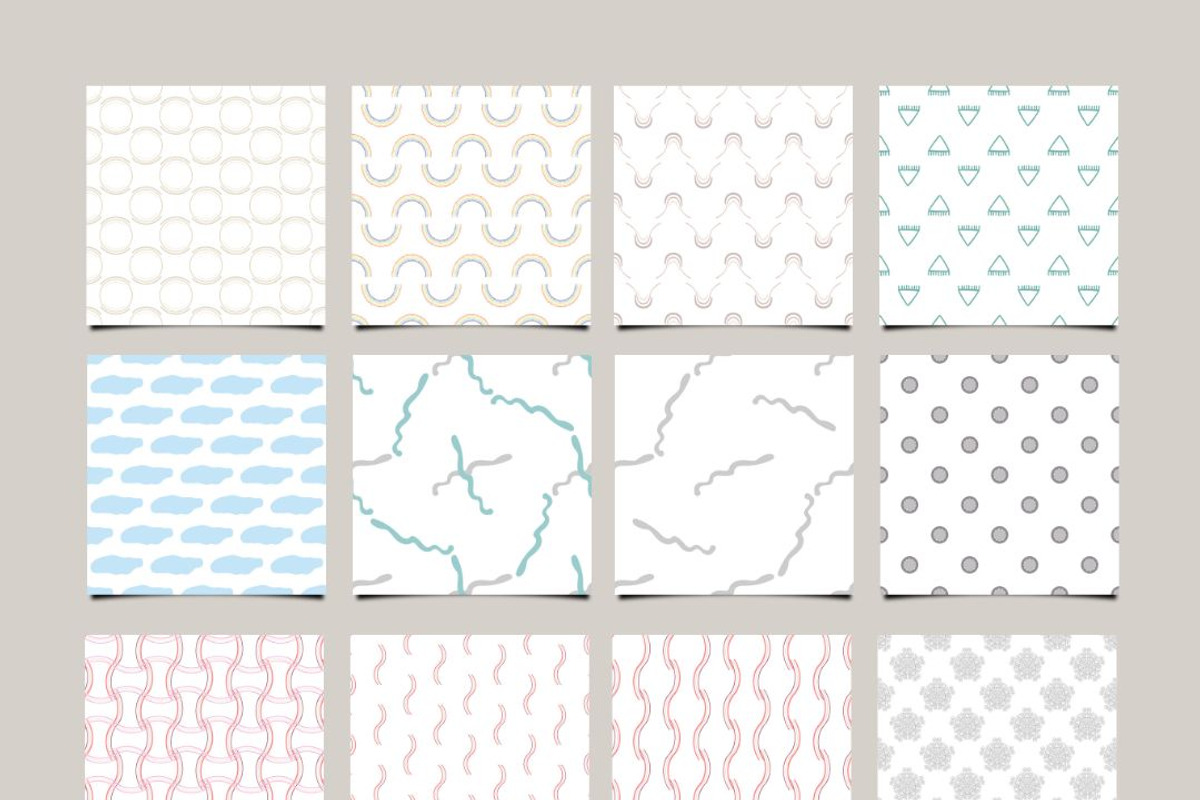 100 minimalist seamless patterns, a Pattern Graphic by pictures for you