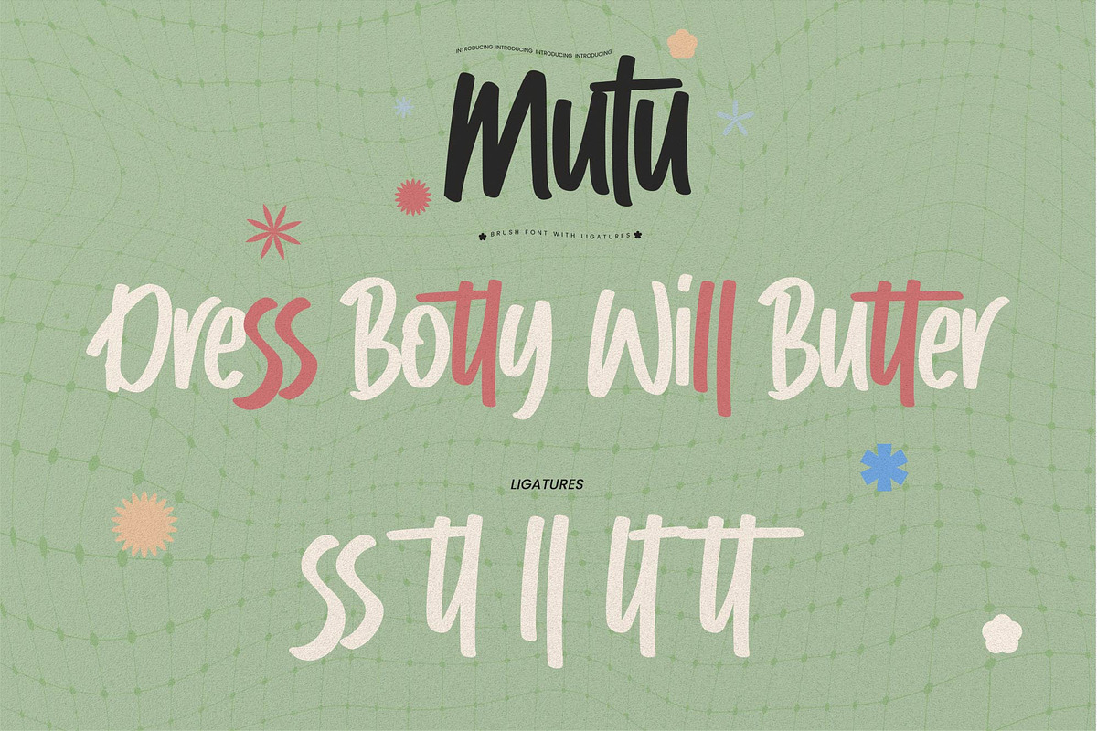 Mutu – Brush Font With Ligatures, a Handwritten Font by Gassstype (Photo 7 of 8)