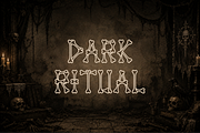 GRIMBONE Spooky Skeletal Decorative, a Blackletter Font by idealistudio (Thumbnail 4 of 5)