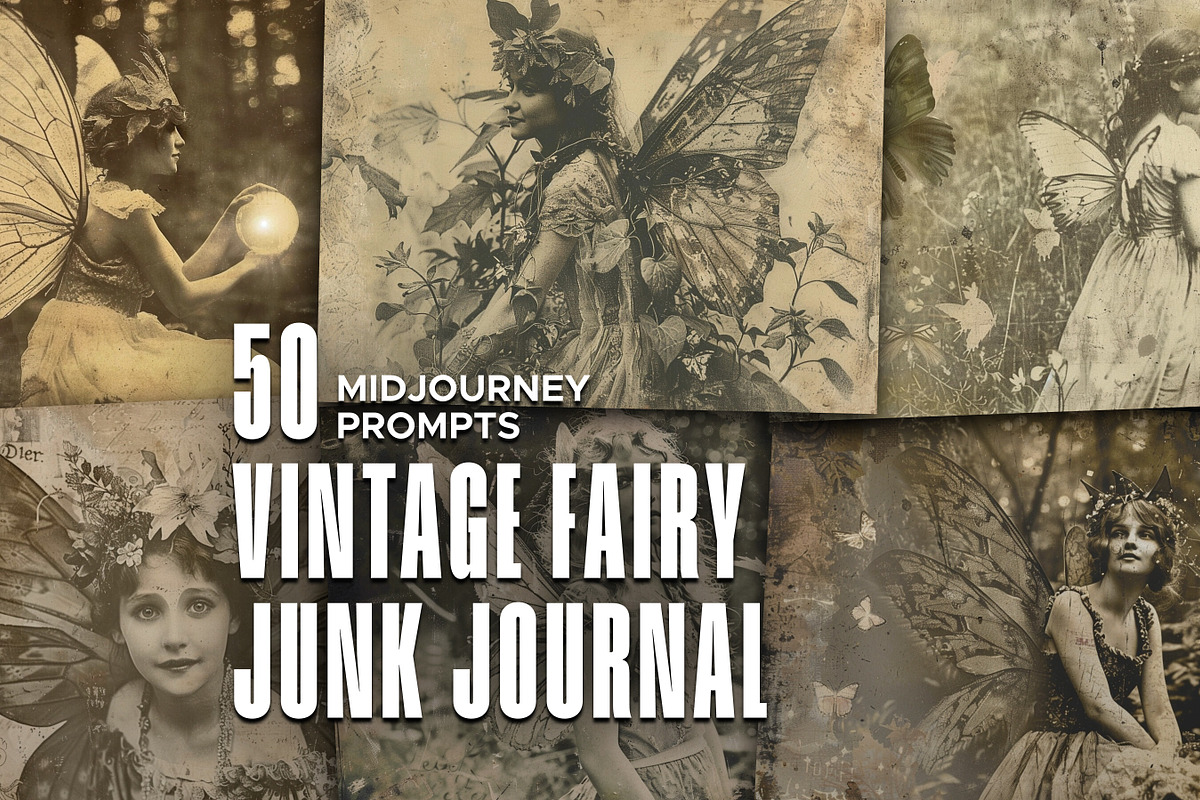 50 Vintage Fairy Photo Prompts, an Object Graphic by MadeByAI Studio (Photo 1 of 6)