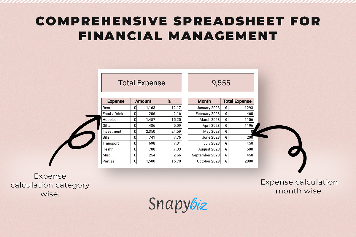 Income - Expense Tracker Spreadsheet, a Templates & Theme by Snapybiz (Photo 8 of 10)