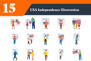USA Independence Day Illustrations, a Person Illustration by EllaMaiyaali (Thumbnail 1 of 3)
