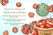 Salad Watercolor Clipart Set, a Food Illustration by ArtCreationsDesign (Thumbnail 8 of 13)