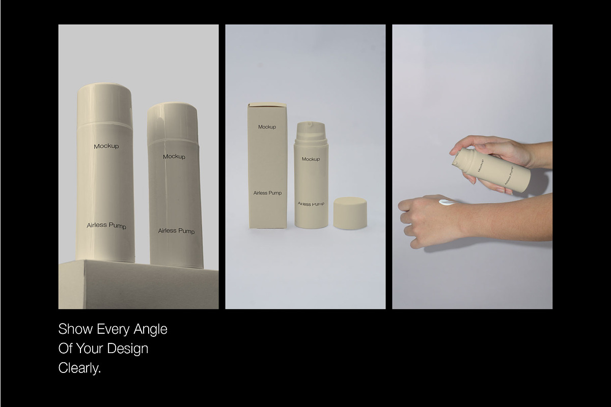 Airless Pump Lotion Mockup, a Product Mockup by Mocktopia (Photo 4 of 8)