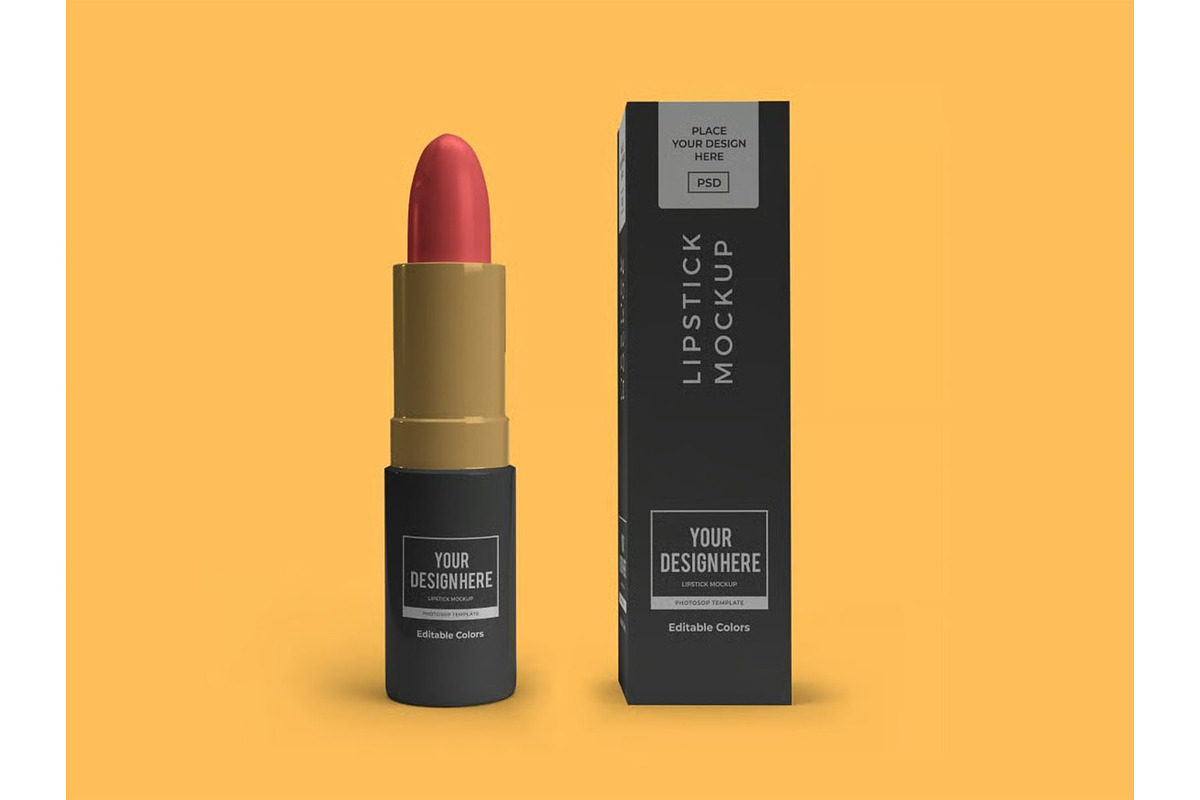 Lipstick Cosmetic Mockup Template, a Packaging Mockup by DesignRushMarket (Photo 11 of 11)