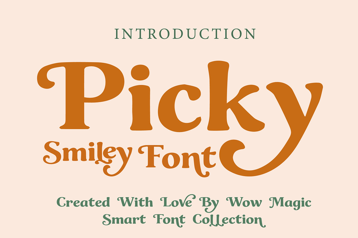 Picky Smiley Font, a Sans Serif Font by Wow Magic (Photo 1 of 3)