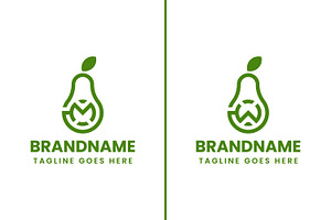 Letter M and W Avocado Logo, a Branding & Logo Template by Pray Art Design Studio