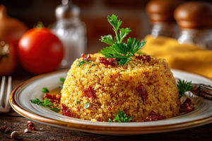 Delicious Quinoa Dish Sun-dried Toma, a Photo by Pixeness Studio