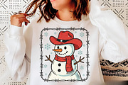Cowboy Snowman Christmas Glitter Png, an Illustration by Libby Wishes (Thumbnail 5 of 9)