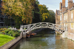 Mathematical bridge in Cambridge, a Photo by WorldOfPhotos