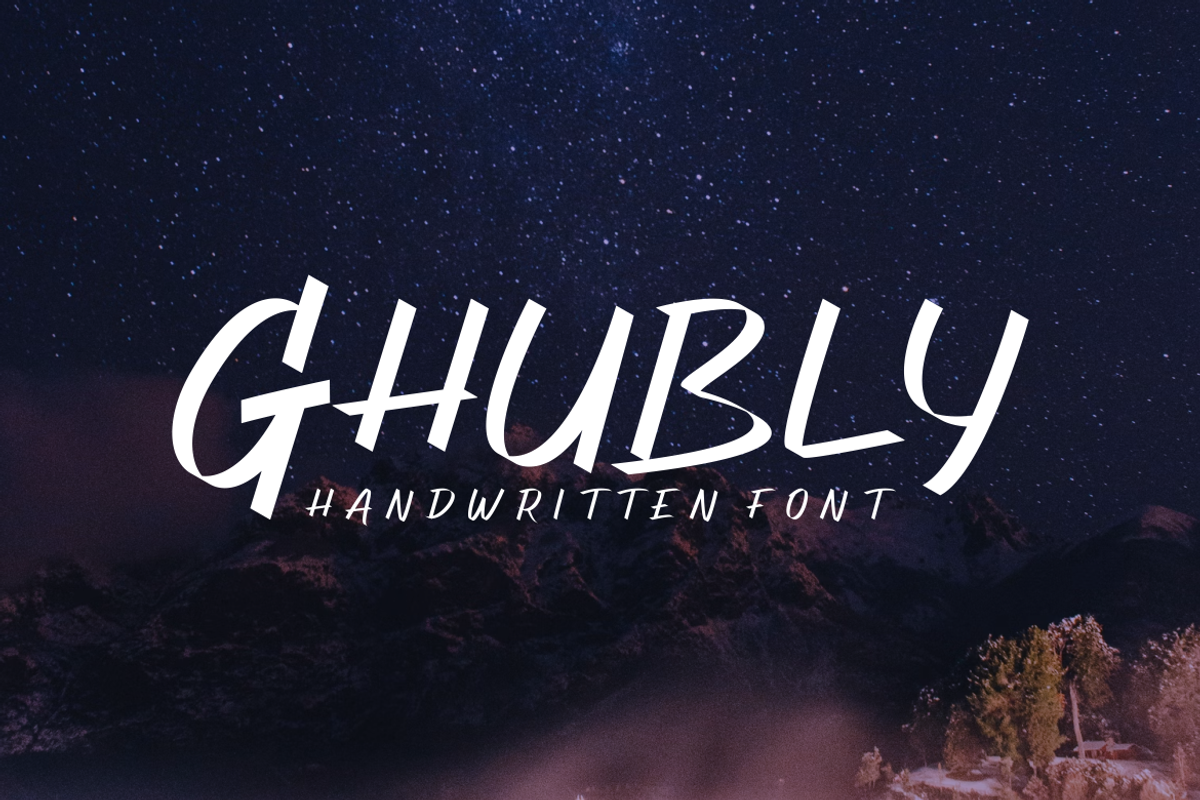 Ghubly - Font, a Handwritten Font by artchiles_design (Photo 3 of 5)