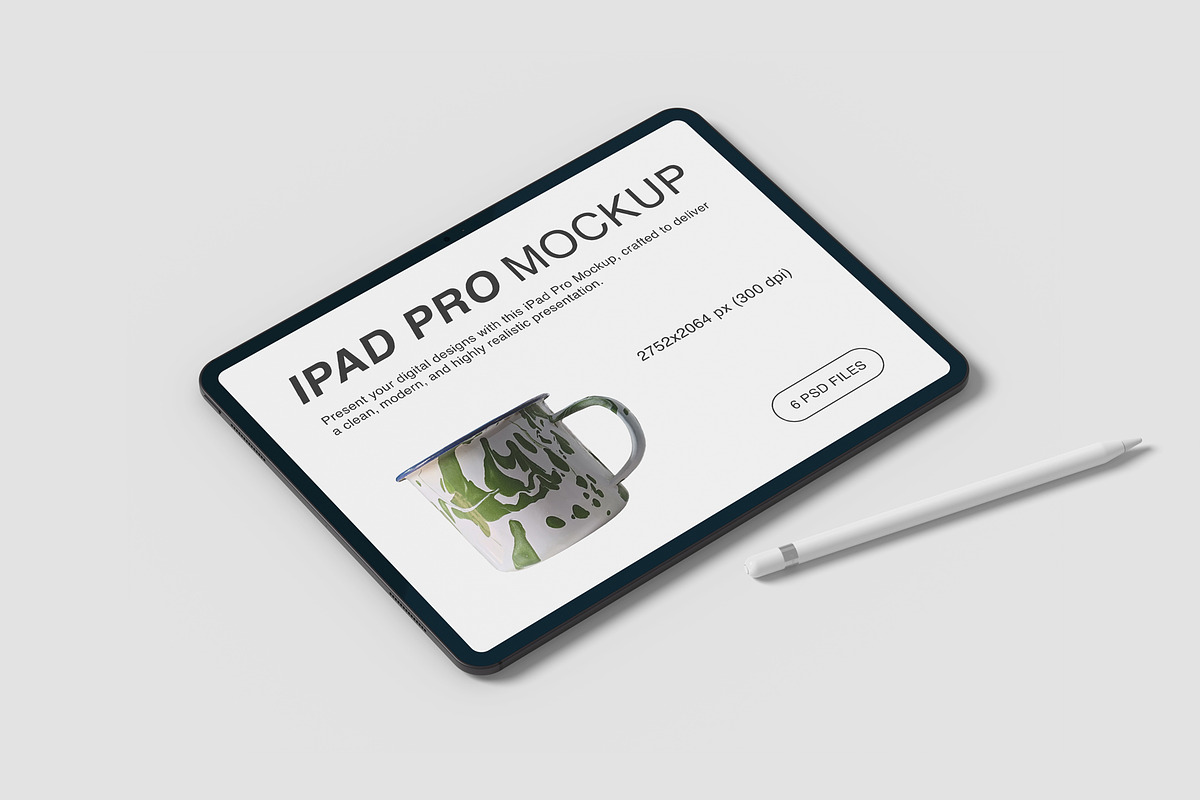 High Quality iPad Pro Mockup, an iPad Mockup by graphiccrew (Photo 4 of 10)