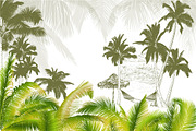 Palm tree collection (Vector), an Object Graphic by ArtOwl (Thumbnail 9 of 10)