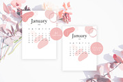 Printable Calendar 2022 - Pink Style, a Stationery Template by Bonita Digital Design (Thumbnail 3 of 4)