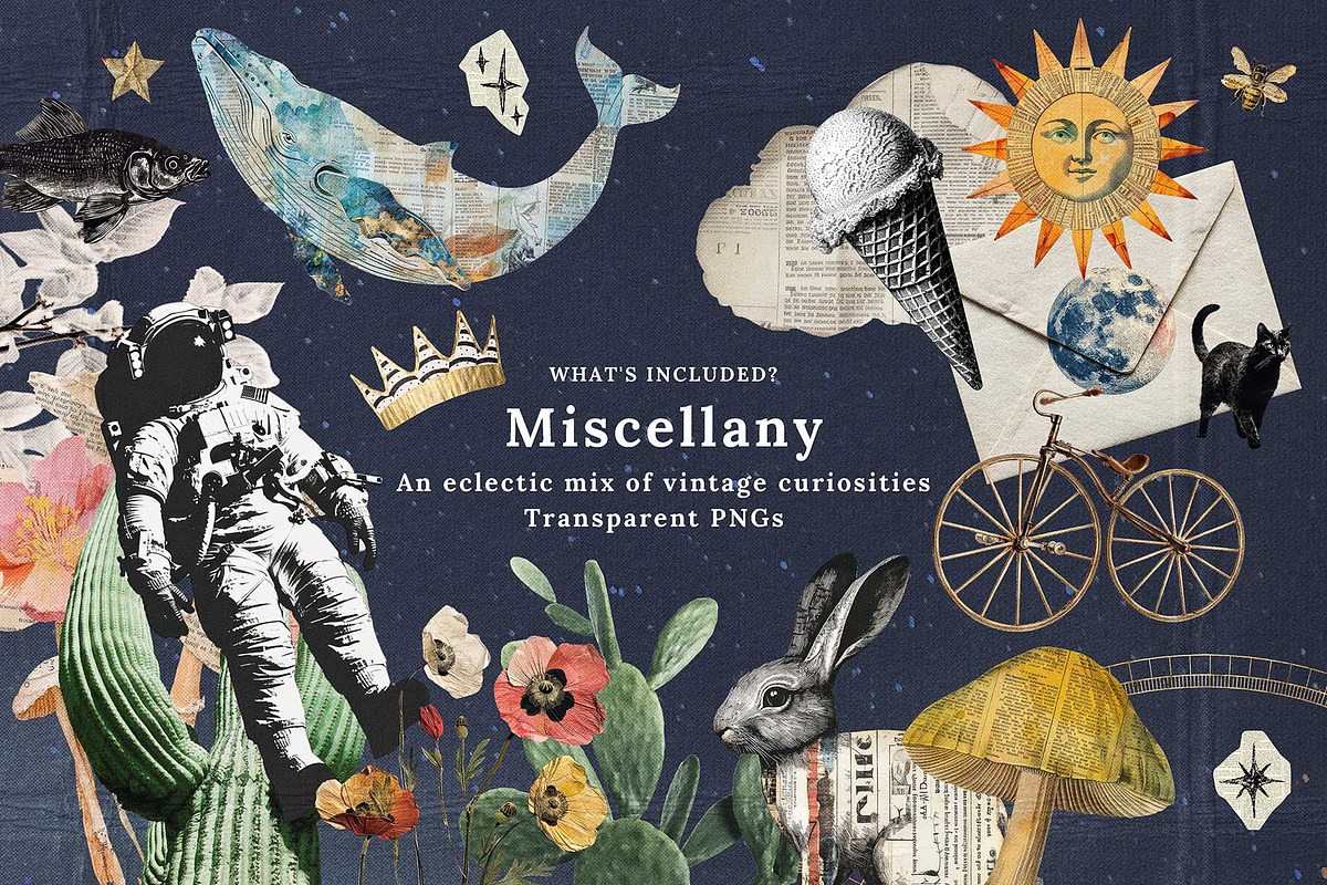 Celestial Dream Collage Creator Kit, an Object Graphic by Paper Flowers Studio (Photo 4 of 9)
