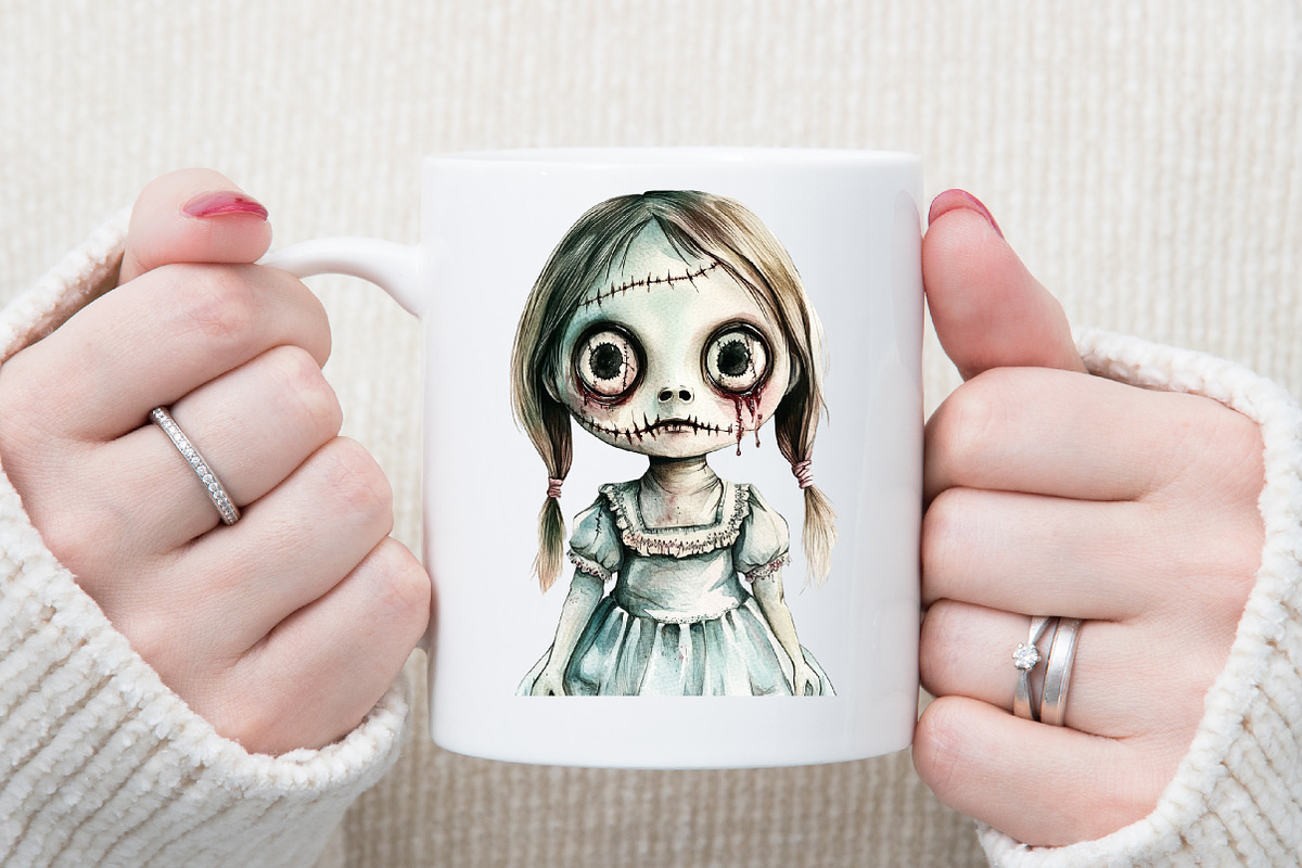 Watercolor Horror Halloween Clipart, an Illustration by Sublimation Artist (Photo 5 of 6)
