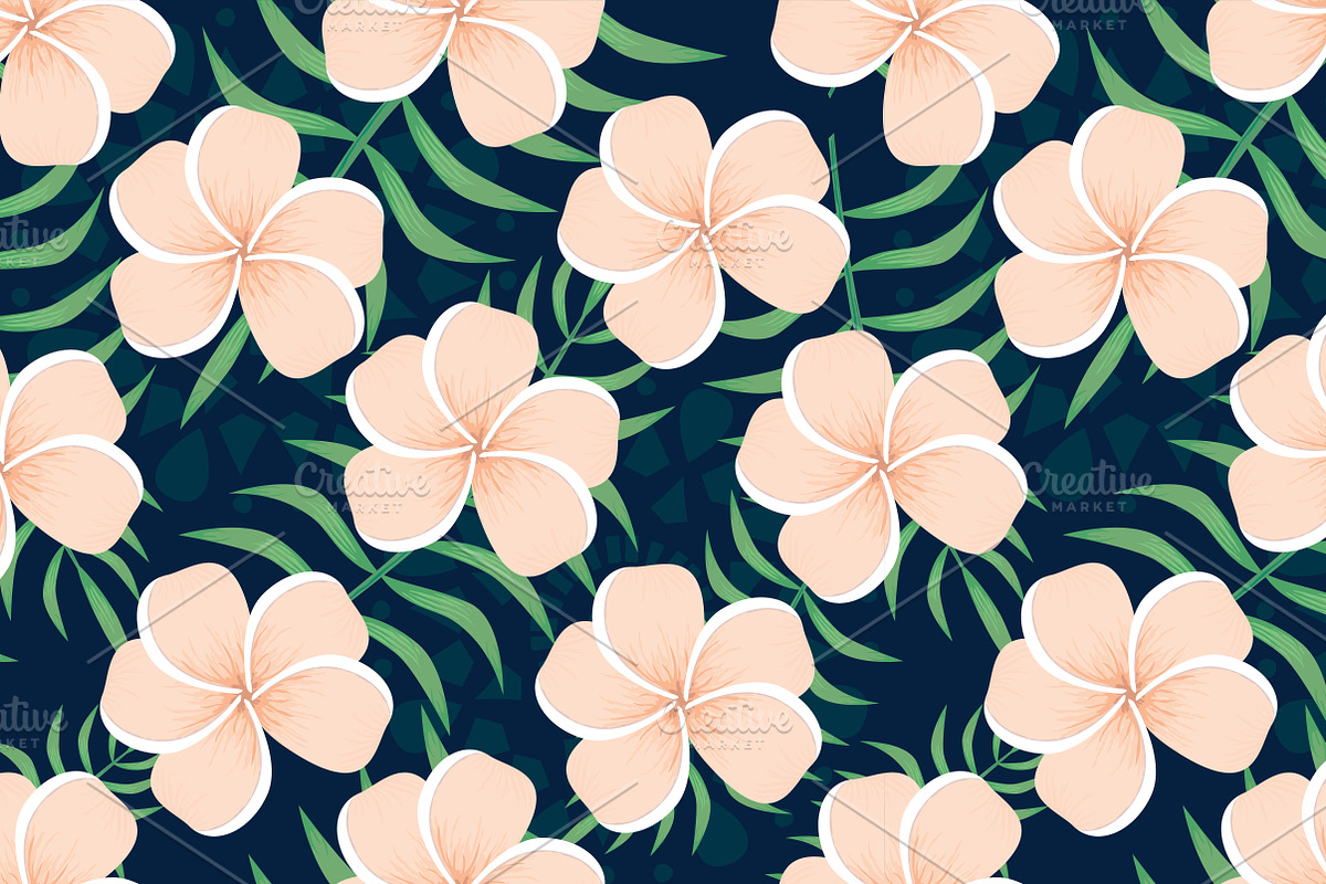 Plumeria flower patterns, a Pattern Graphic by Dasha_D (Photo 4 of 4)