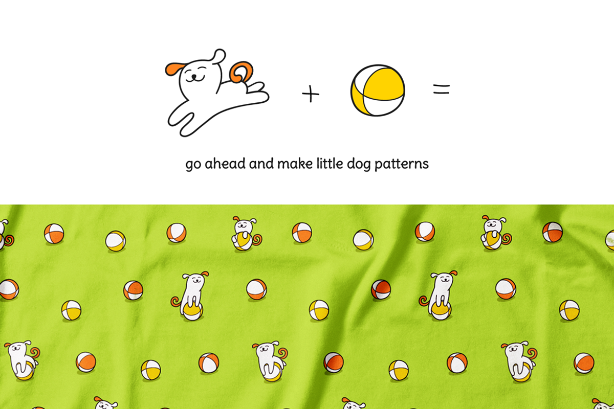 PLAY TIME | LITTLE CAT & DOG SET, a Pattern Graphic by CATMINT (Photo 6 of 10)