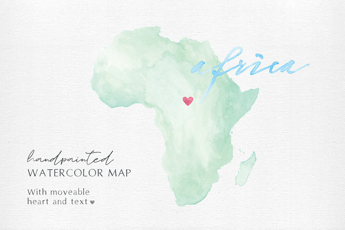 Watercolor Map of Africa, a Graphic by Beloved Paper (Photo 1 of 6)