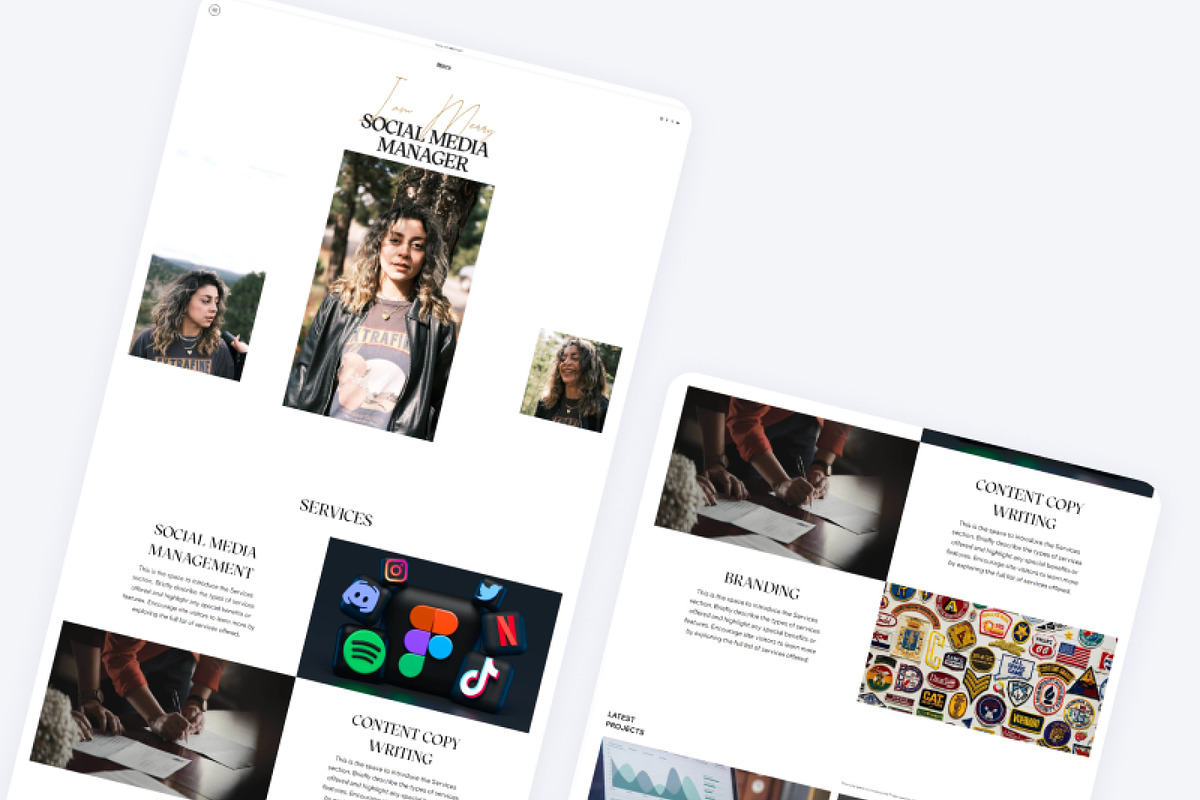 Wix Template For Social Media Manage, a Wix Template by MuzammilMahida (Photo 2 of 4)