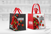 Double Handle Eco Shopping Bag Brand, a Product Mockup by INCDesign (Thumbnail 3 of 10)