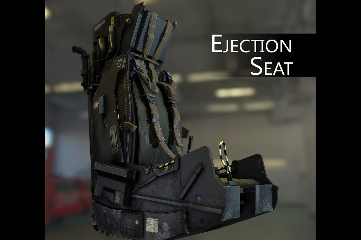Game & Film - Ejection Seat, a Cars & Vehicle 3D Model by PurePolygons (Photo 1 of 3)