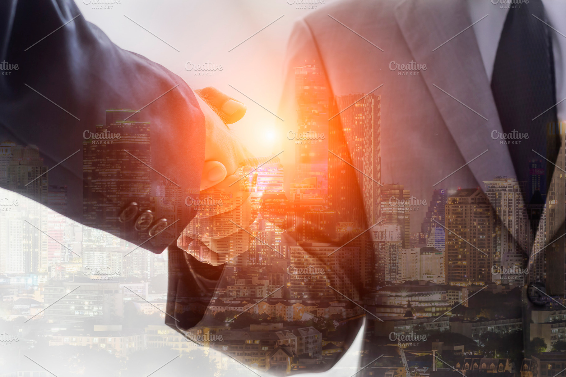 Double exposure of businessman featuring person, people, and professional, a Person Photo by Guitarfoto Studio