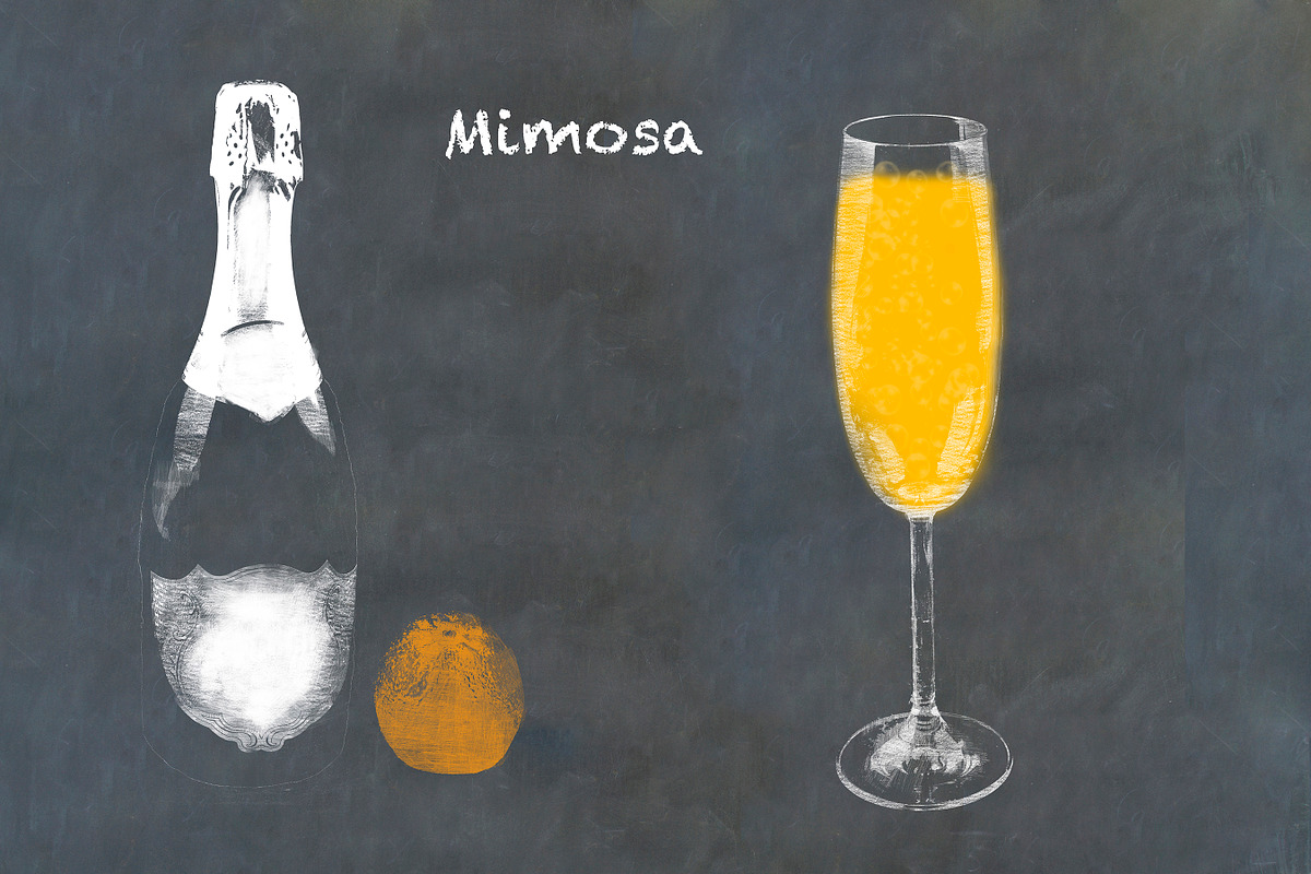 Classic Cocktail Chalkboard Sketches, an Object Illustration by karenfoleyphoto (Photo 20 of 30)