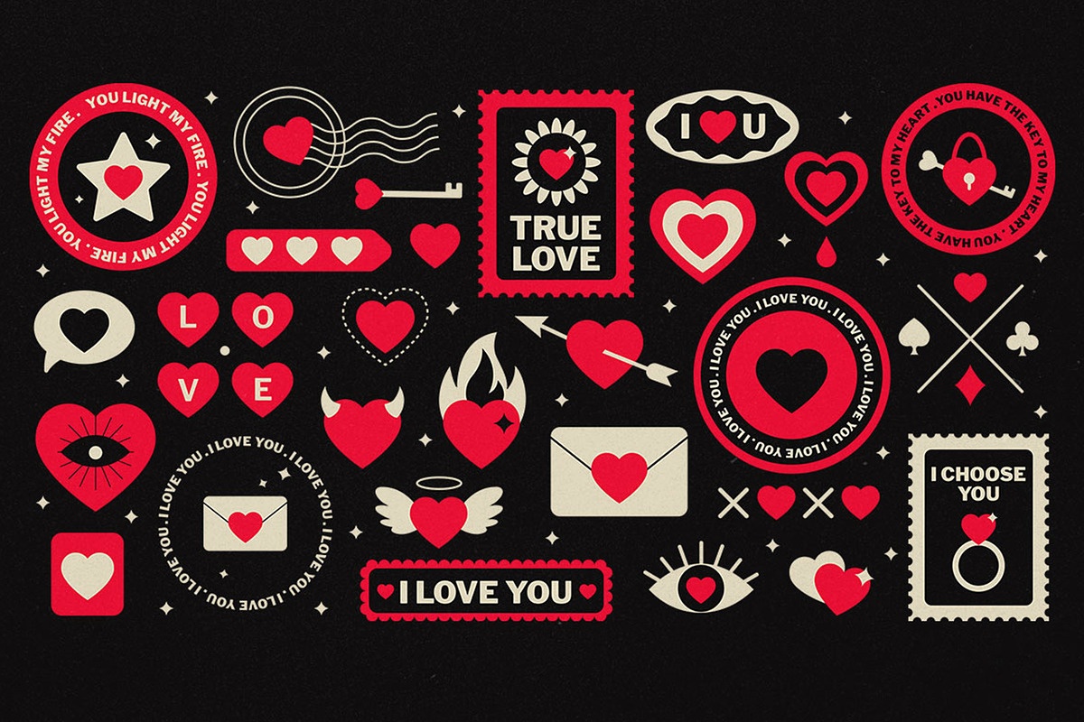 28 Love Badges & Elements, an Object Graphic by Parisa-Artstudio (Photo 5 of 5)