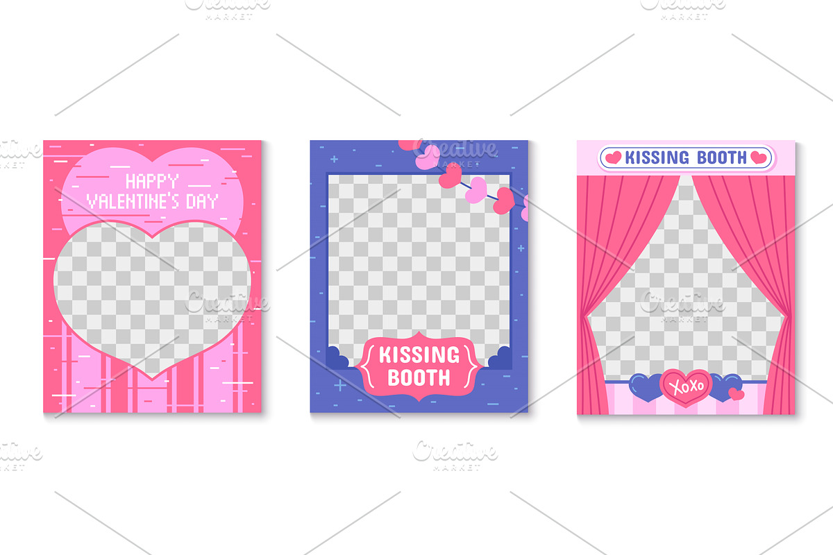 Love photo frames set on transparent, an Illustration by art PVP - market