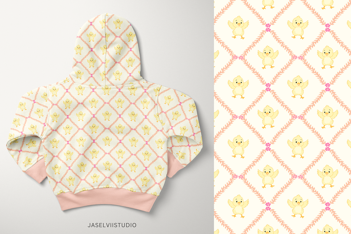 Bunny Chick - Cream, a Pattern Graphic by Jaselvii Studio (Photo 4 of 5)