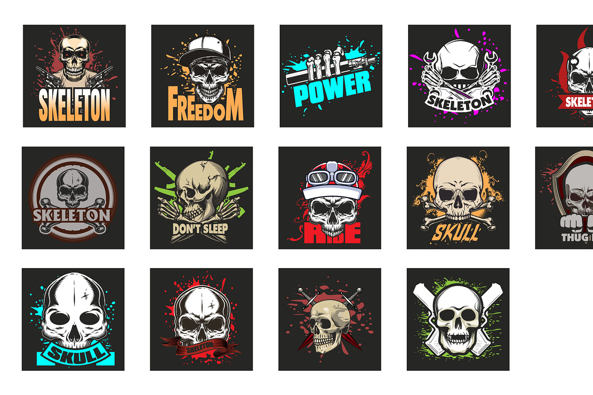 Skeleton Logo, a Branding & Logo Template by Vector Stall