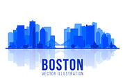 Boston Massachusetts skyline, an Illustration by Sky and glass (Thumbnail 4 of 6)