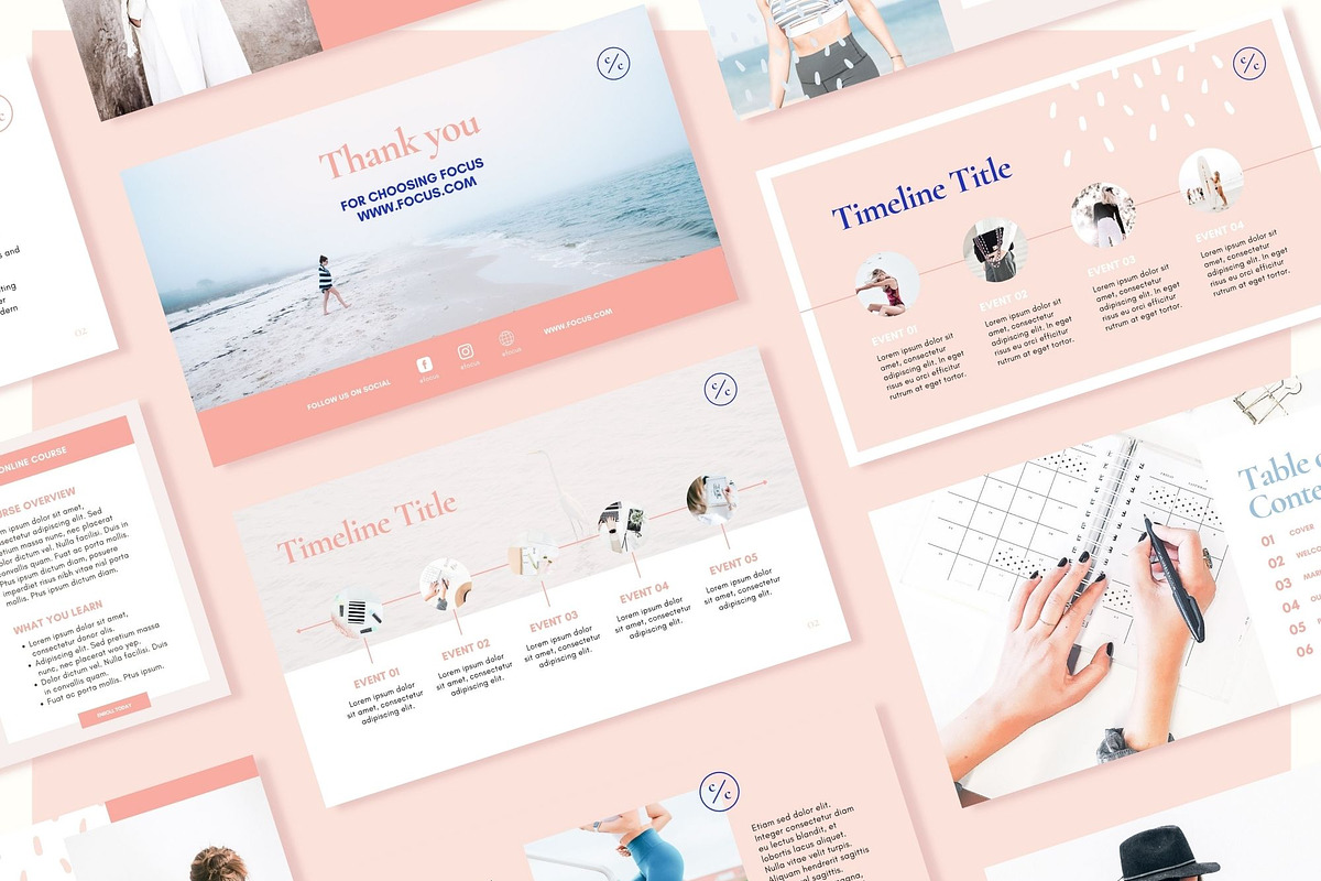Focus Webinar, Course, Presentation, a Presentation Template by Cultive Creative (Photo 2 of 13)