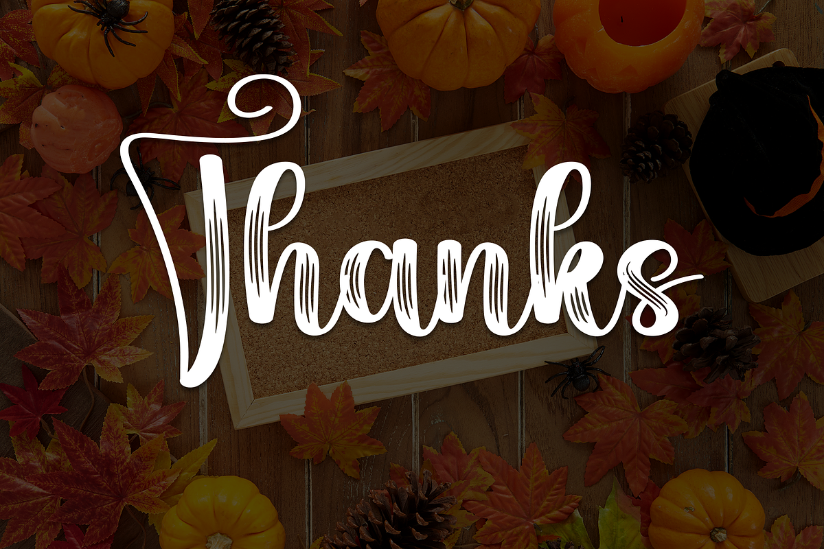 Autumn Birthday | Script Font, a Handwritten Font by Scratchones (Photo 9 of 9)
