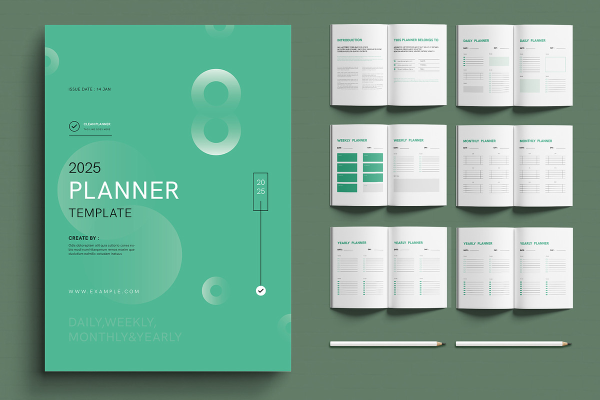 Planner Template, a Stationery Template by MightyDesign (Photo 1 of 6)