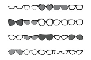 Facial Glasses Set 1 Procreate Brush