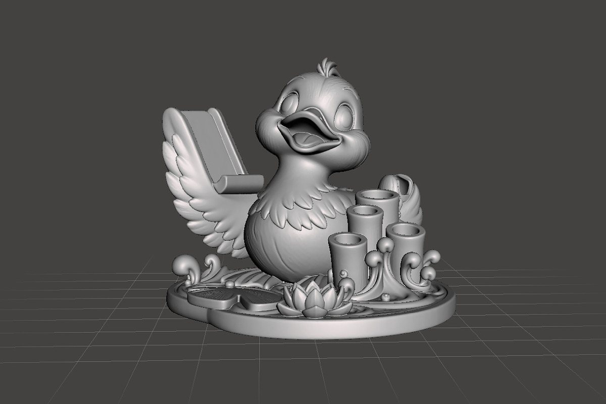 Duck Pen Holder 3D Print STL, an Animal 3D Model by Creative Art (Photo 4 of 4)