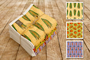 Vector ink vegetables and patterns, a Background Graphic by lenavetka87 (Thumbnail 2 of 5)