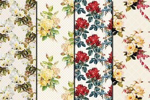 Vintage Roses De Longpre Pattern