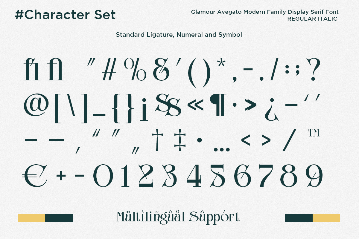 Glamour Avegato - Family Serif Font, a Serif Font by Say Studio (Photo 10 of 10)
