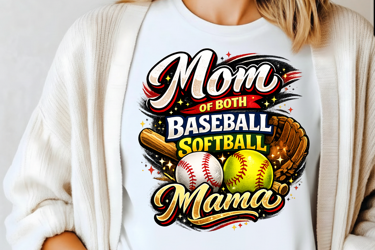 Mom Of Both Baseball Softball PNG, a Graphic by Vector Portal (Photo 1 of 9)