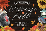 Welcome Fall Digital Illustrations, a Seasonal Illustration by becky nimoy (Thumbnail 1 of 6)