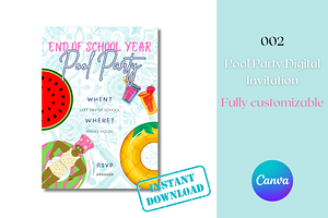 Pool Party Invitation