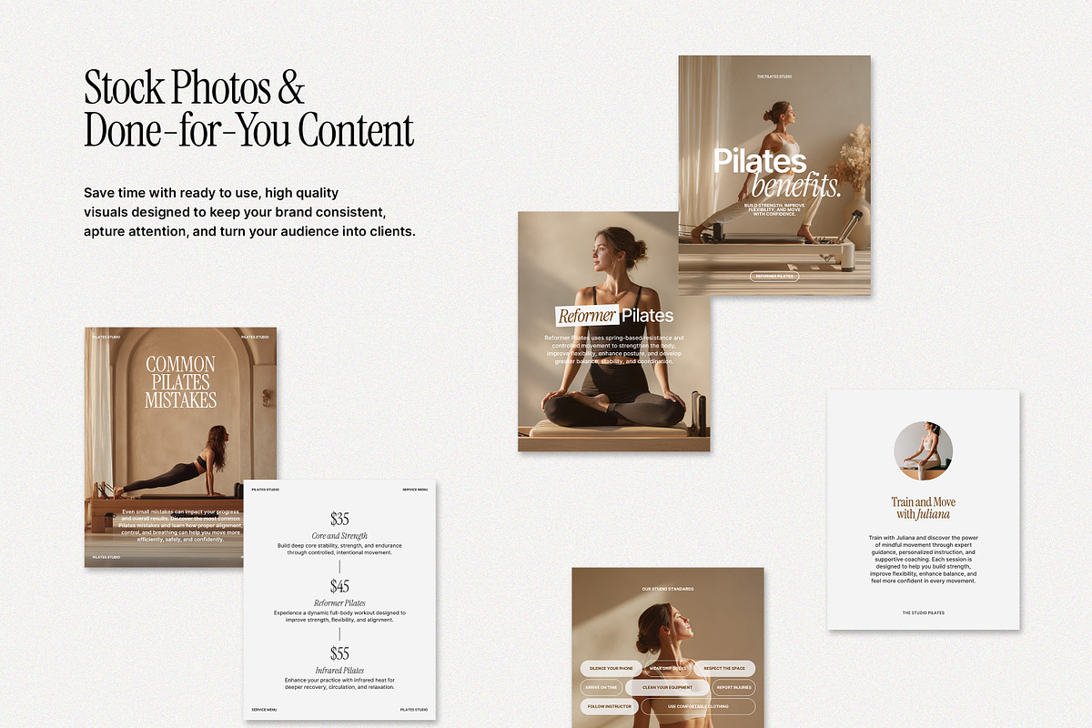 Pilates Instagram Templates, a Social Media Template by Wildnun Studio (Photo 7 of 10)