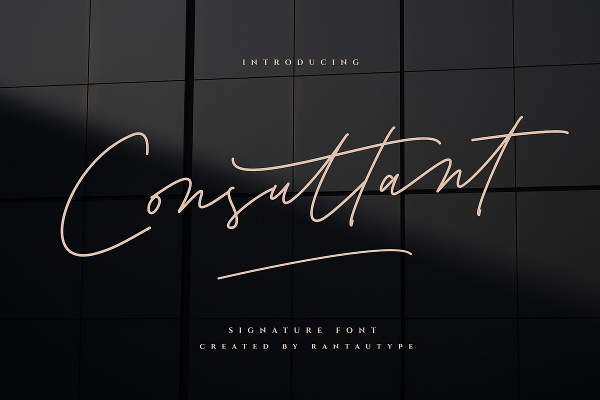 Consultant Signature Pen Font, a Handwritten Font by RantautypeStudio (Photo 1 of 13)