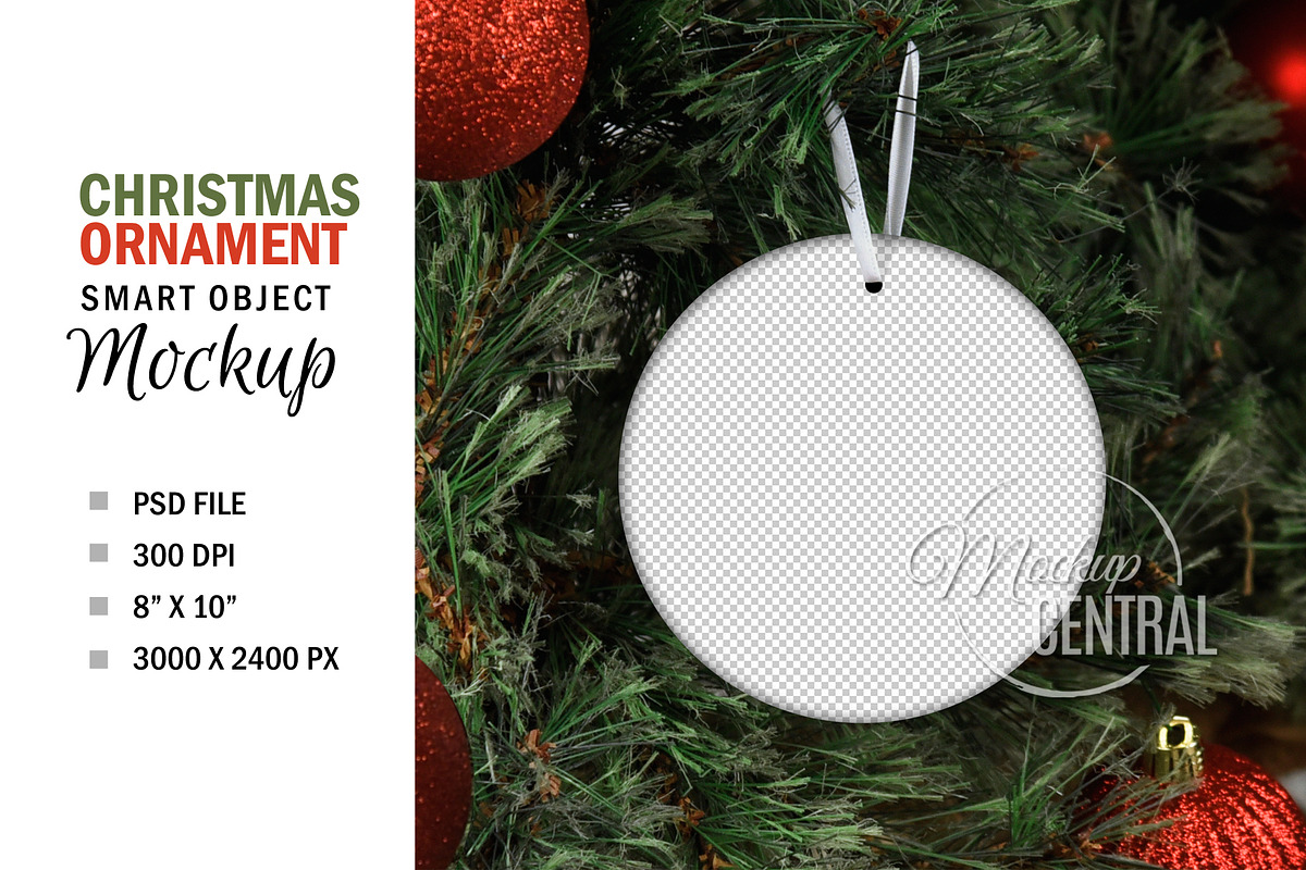 Christmas Tree Ornament Mockup, a Mockup by HaywireMedia & Mockups (Photo 3 of 3)